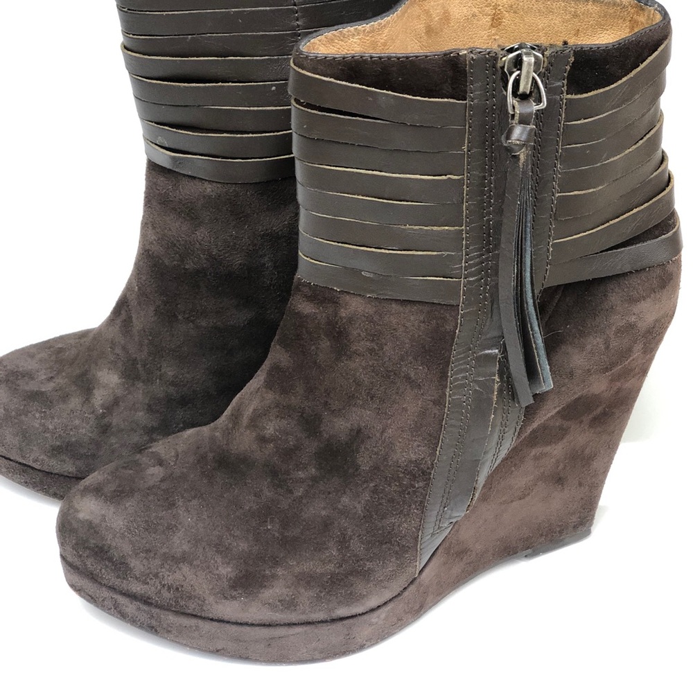 ELLA MOSS Coachella Suede Wedge Tassel Boots